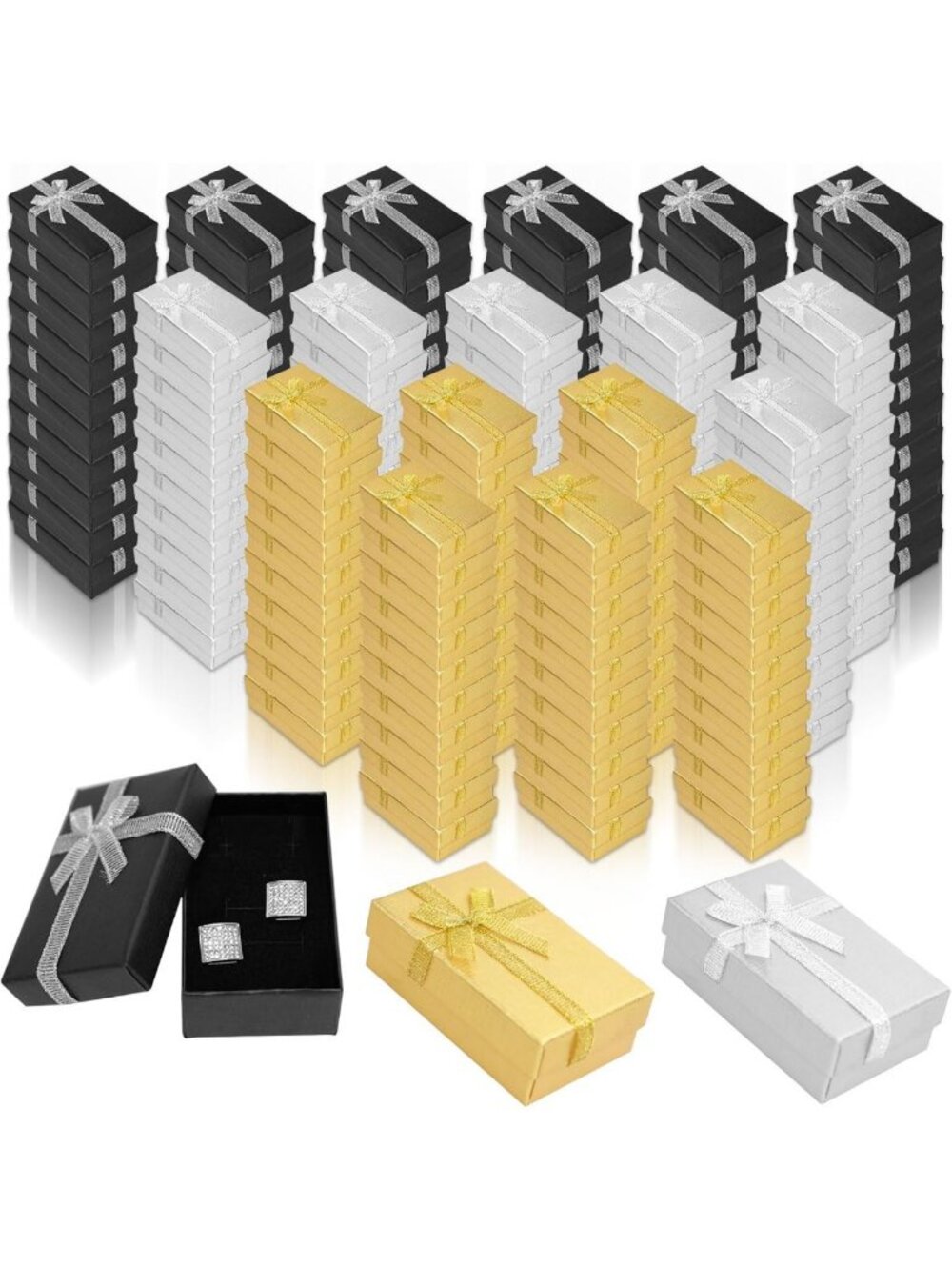 180 Pcs Jewelry Gift Boxes with Lids - Small Cardboard Packaging for Rings